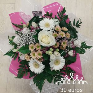 Bouquet de fleur roses et blanches